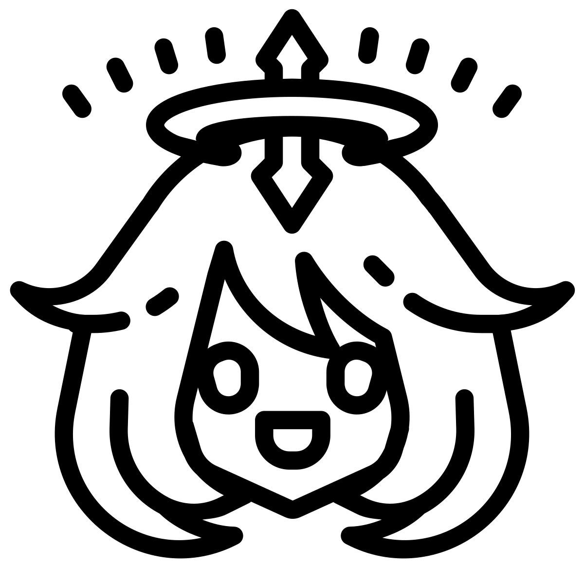 cute outline style impacto genshin icon