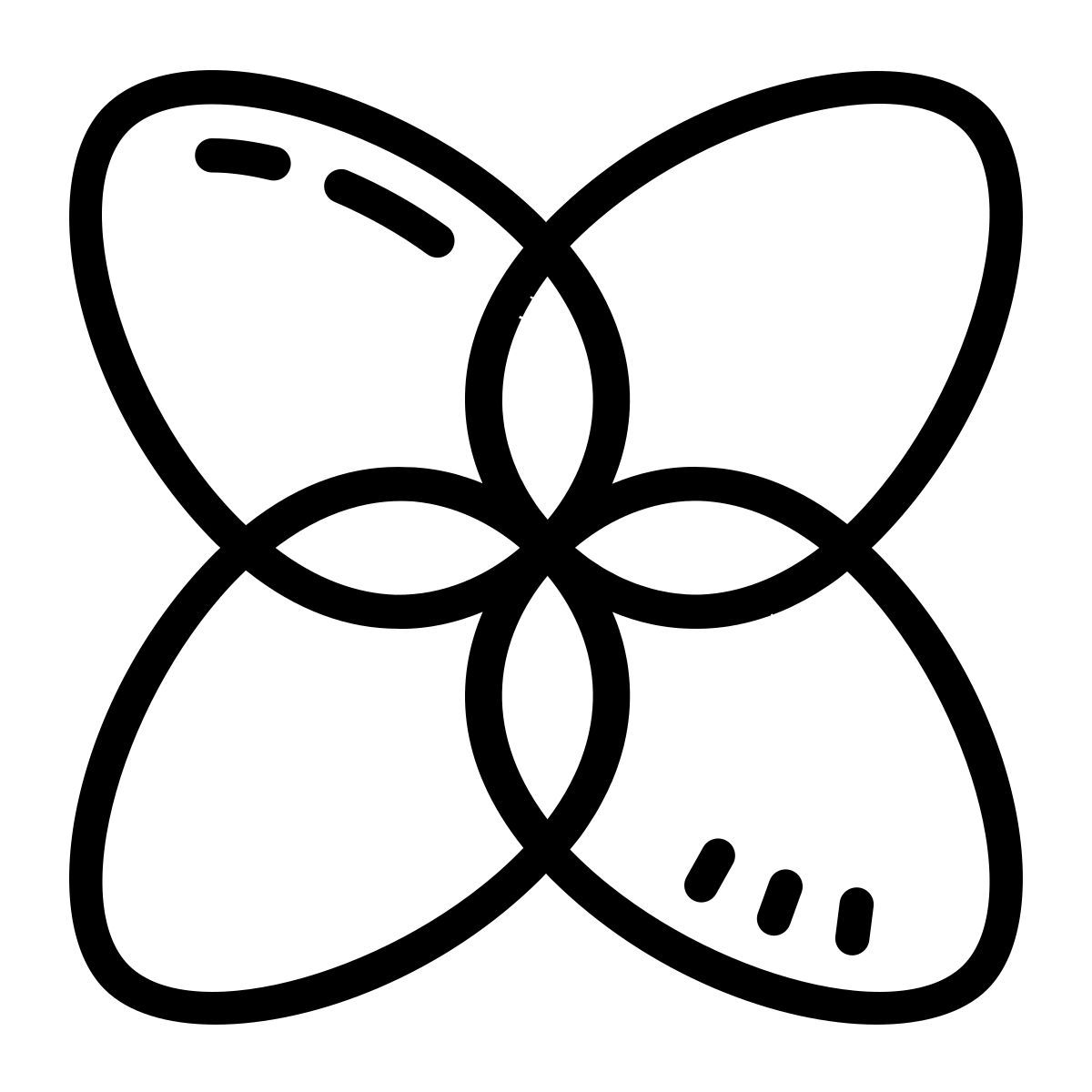 cute outline style 几何花 icon