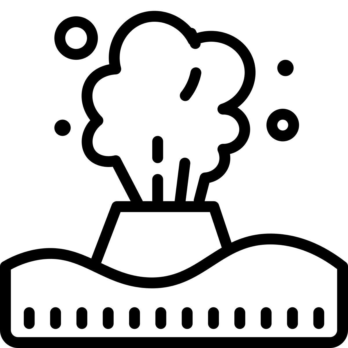 cute outline style geyser icon