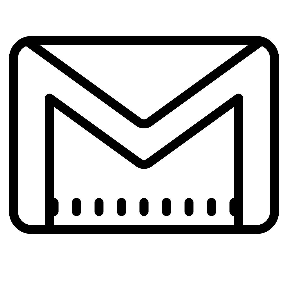 cute outline style gmail icon
