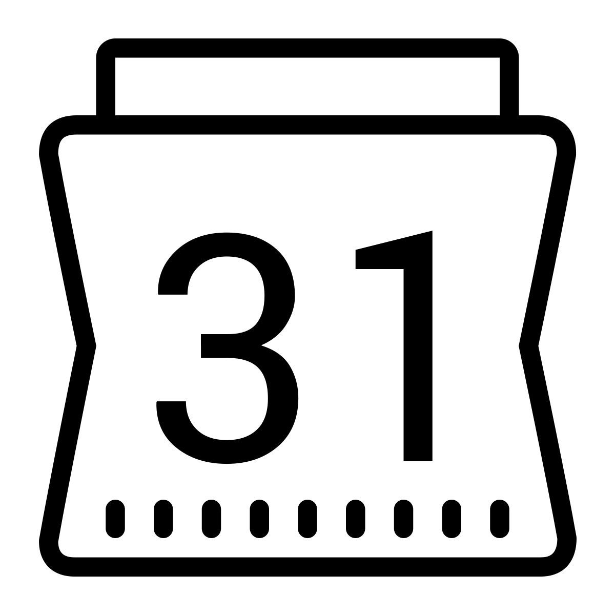 cute outline style calendario de google icon