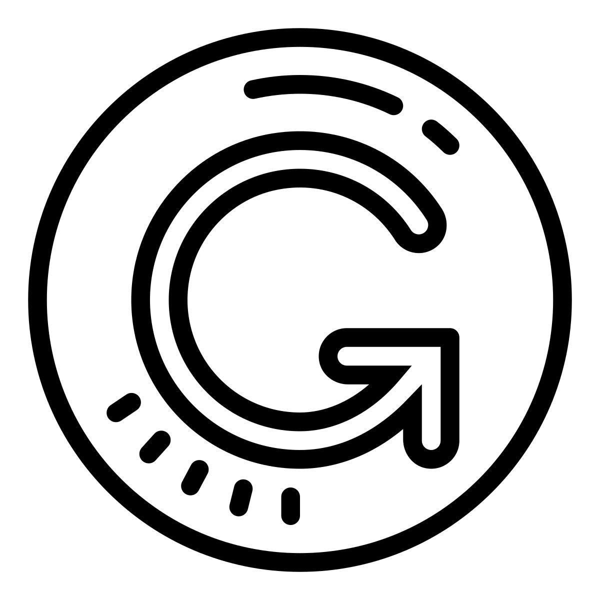 cute outline style grammaire icon