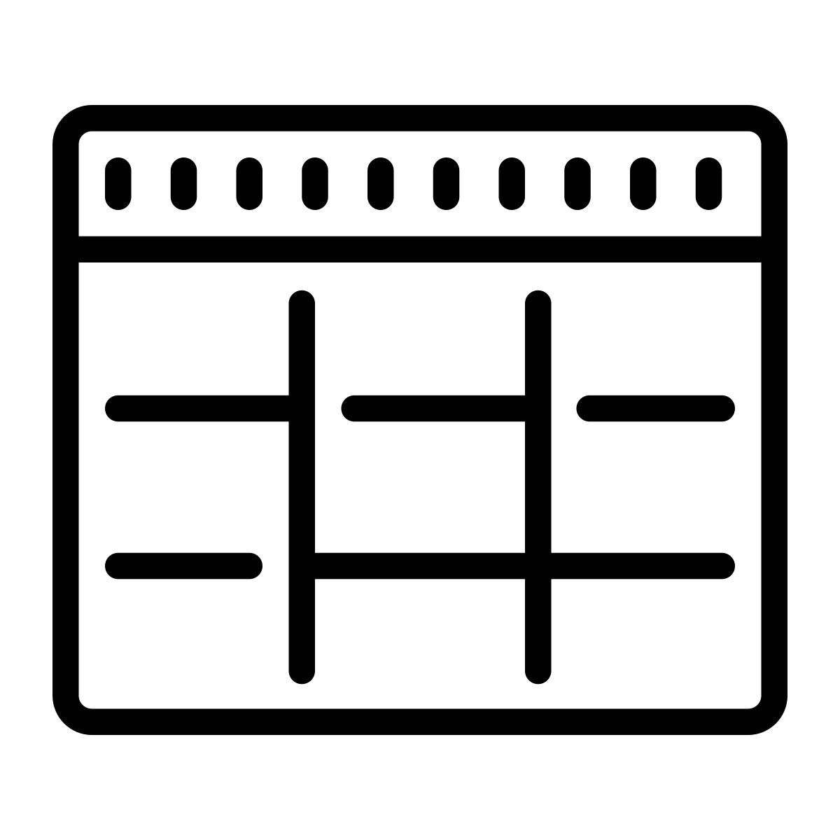 cute outline style grid icon