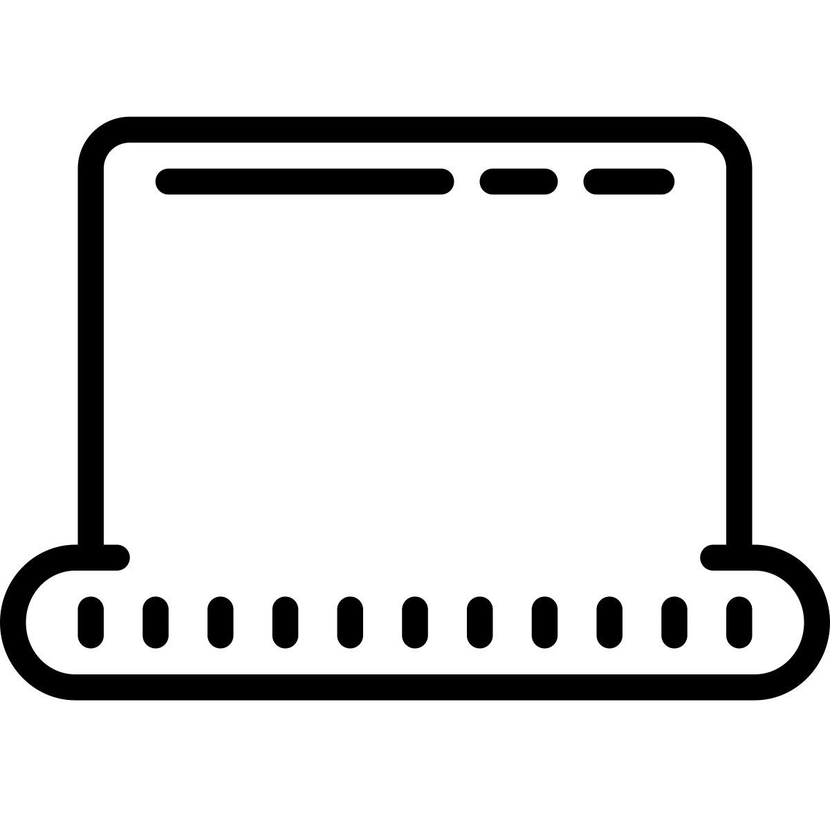 cute outline style medio descanso icon