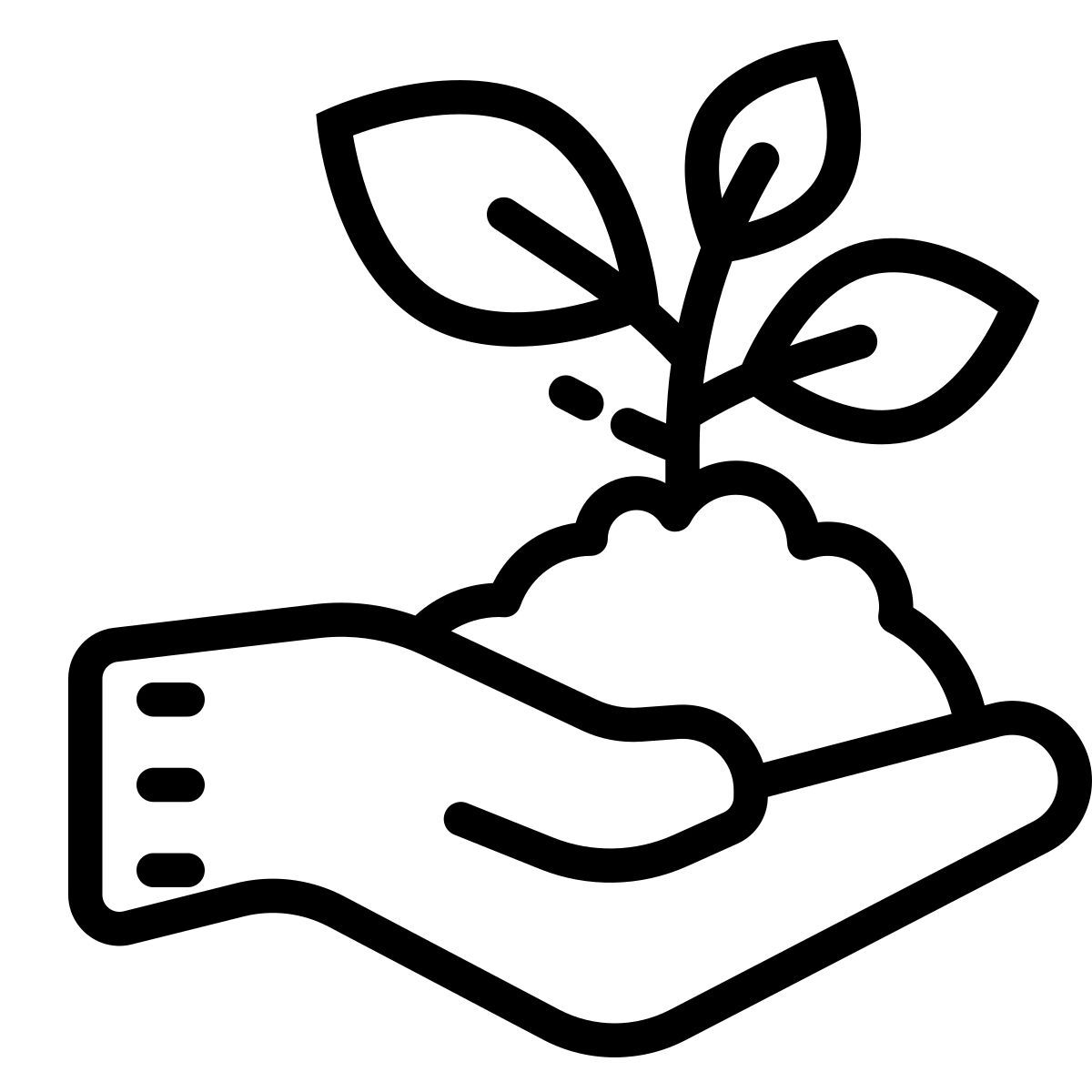 cute outline style pflanzen icon