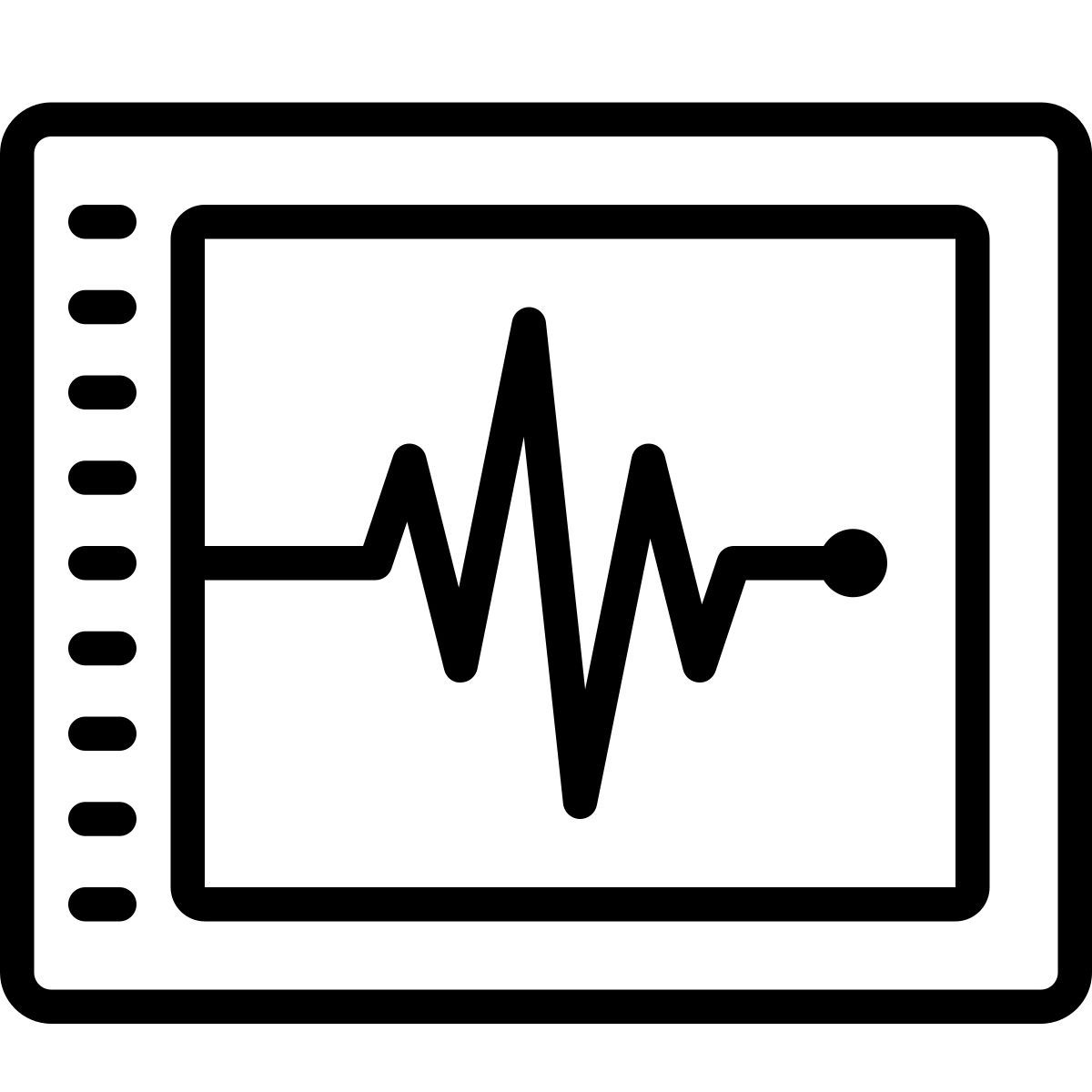 cute outline style herz monitor icon