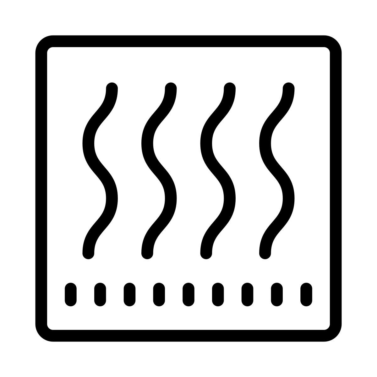 cute outline style calefacción icon