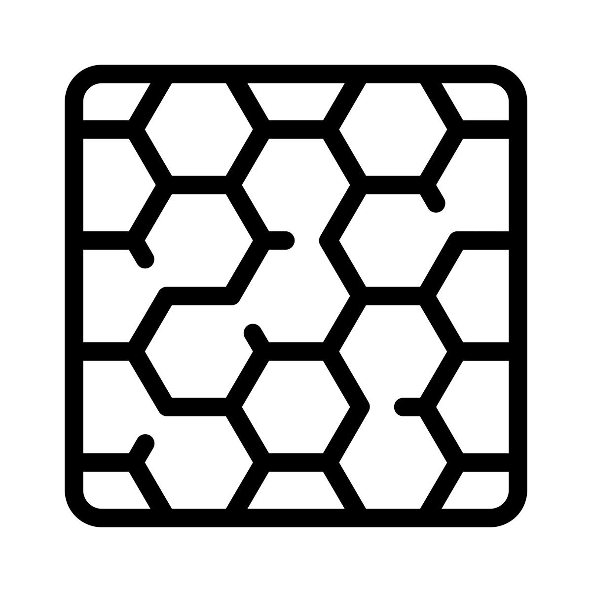 cute outline style hexagonal pattern icon