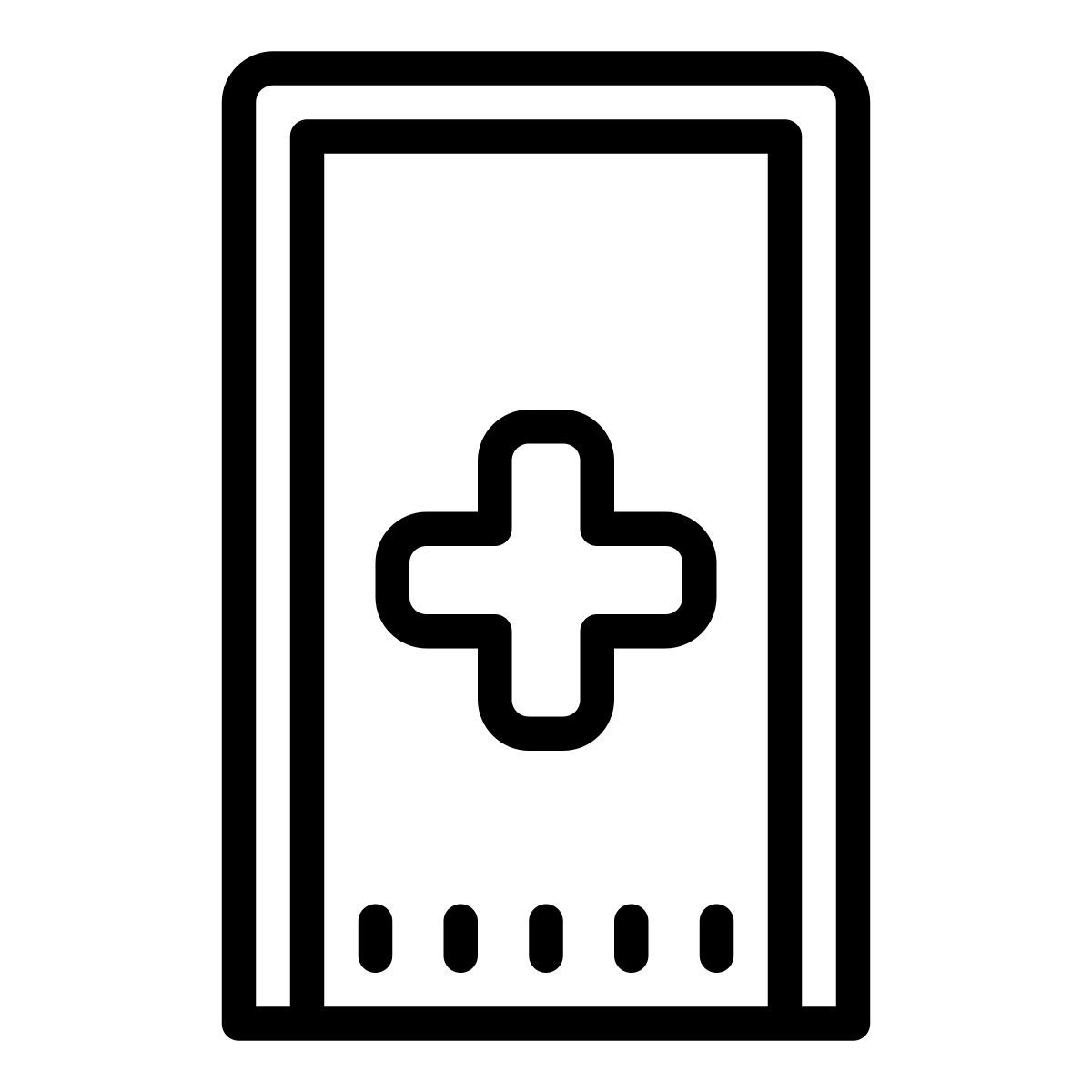 cute outline style cuarto de hospital icon