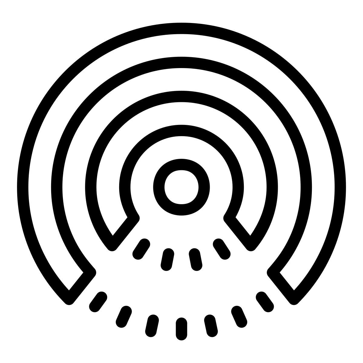 cute outline style 热点 icon