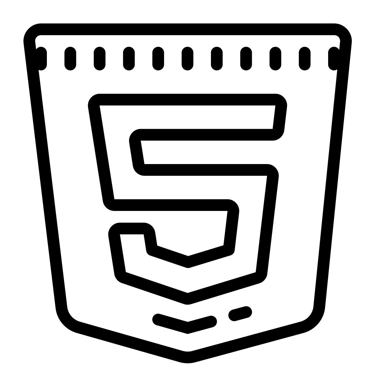 cute outline style html 5 icon