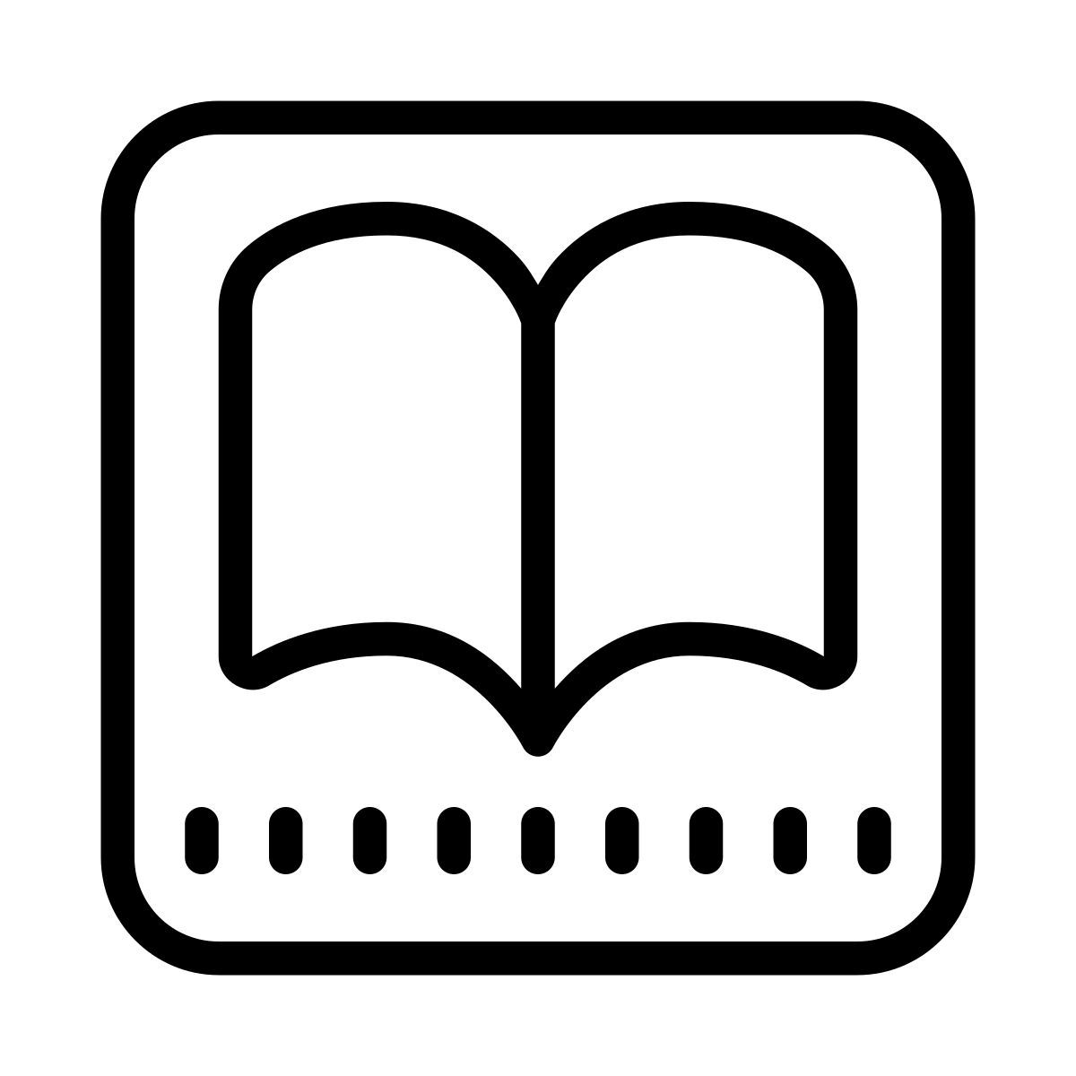 cute outline style ibooks icon