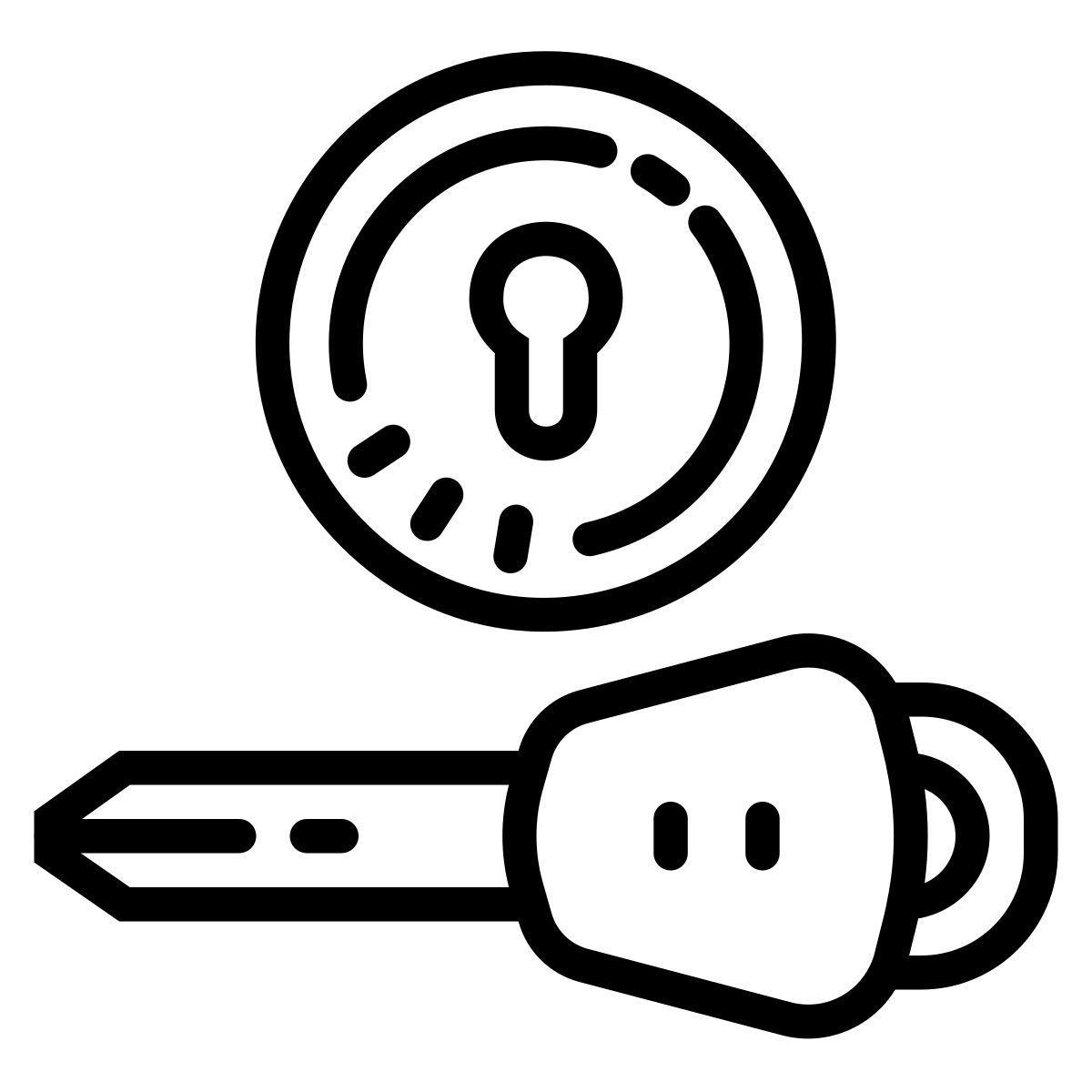 cute outline style 点火开关警告 icon