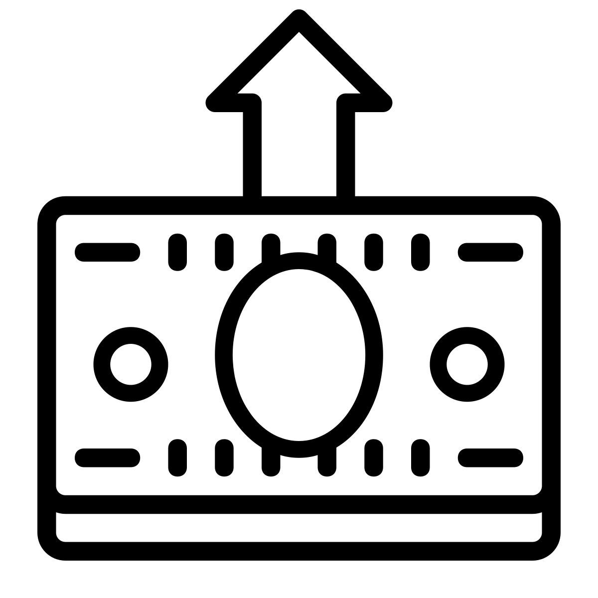 cute outline style geldtransfer zu initiieren icon