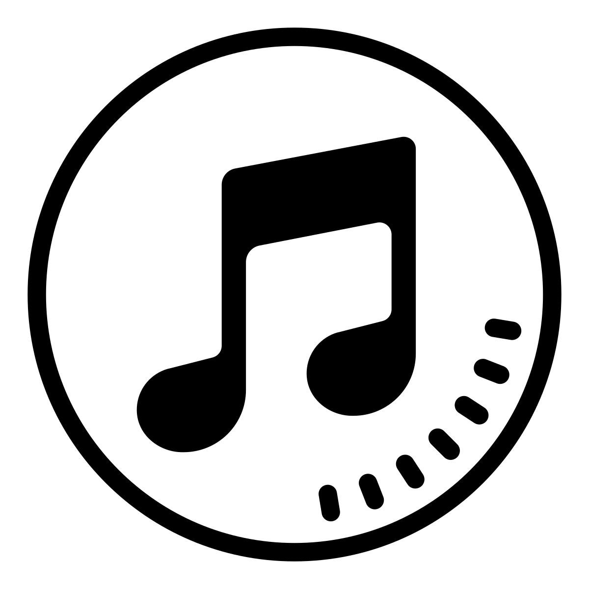 cute outline style itunes icon