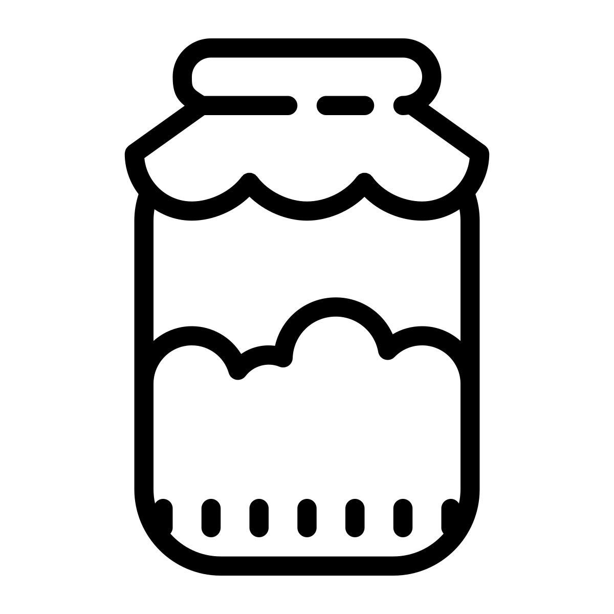 cute outline style mermelada icon