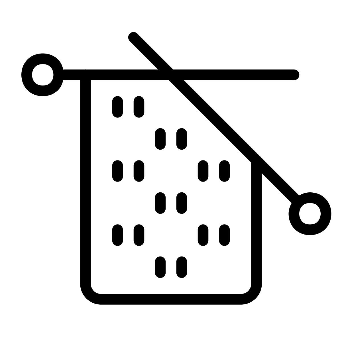 cute outline style stricken icon