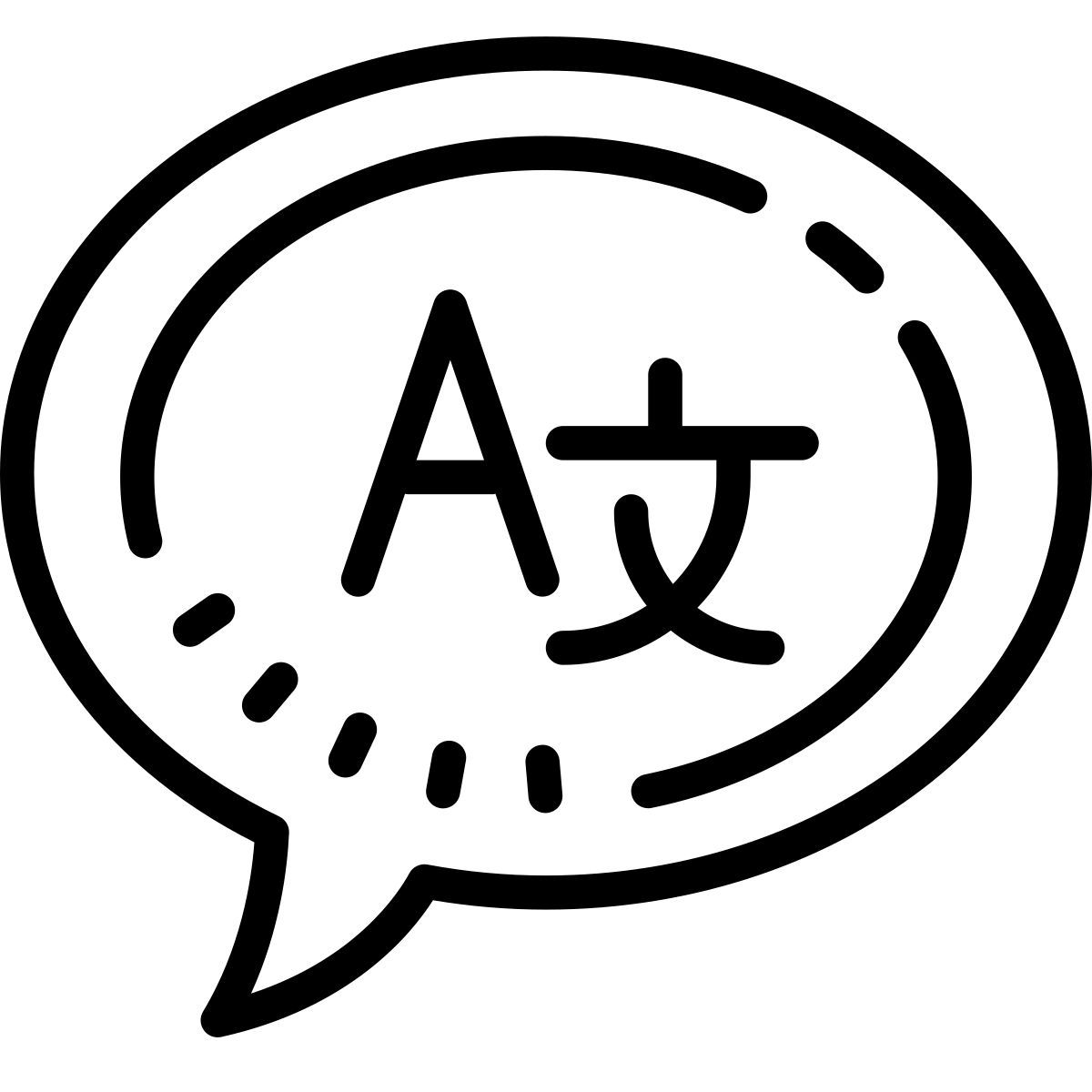 cute outline style 语言 icon