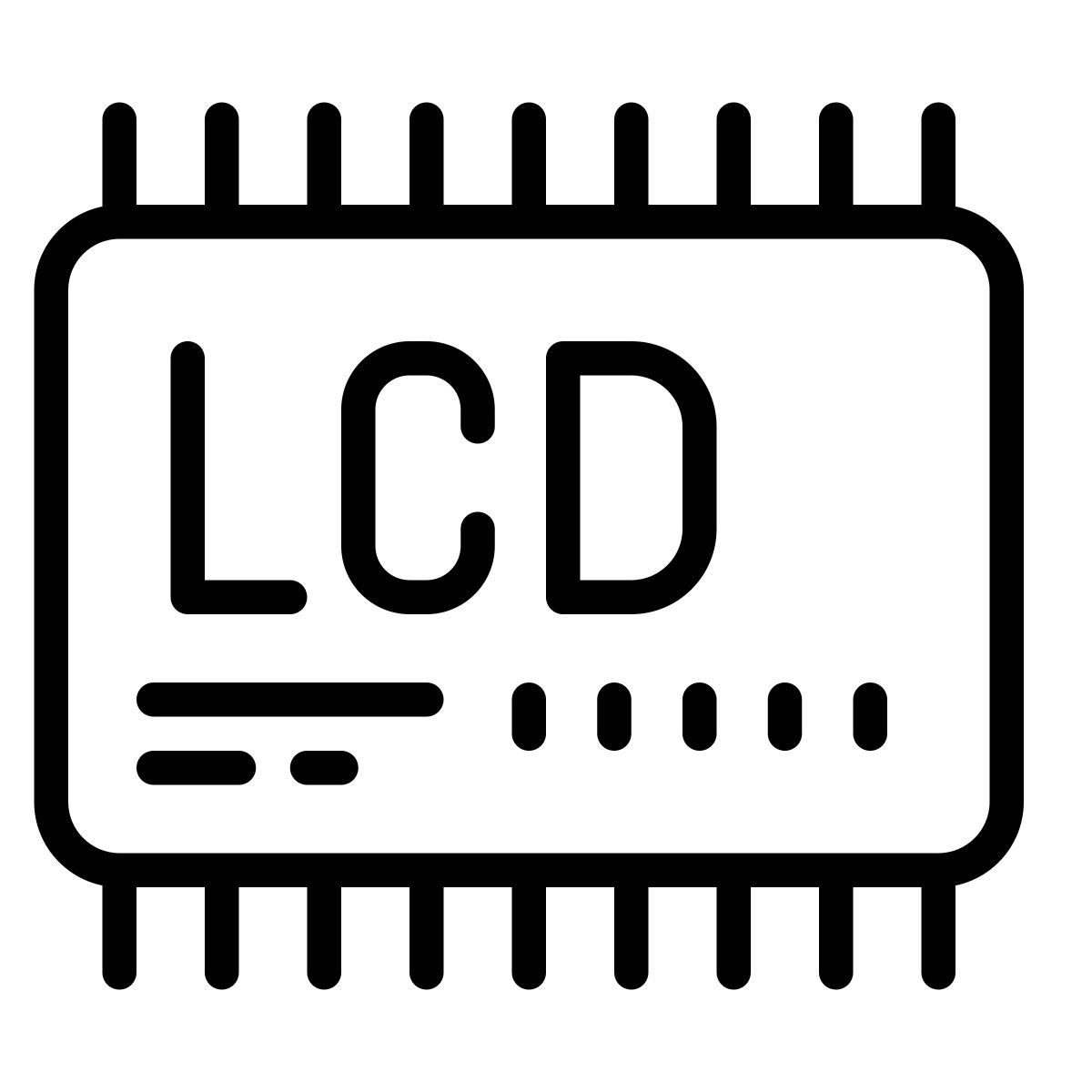 cute outline style lcd icon