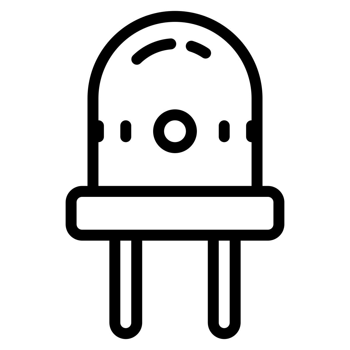 cute outline style luz led icon