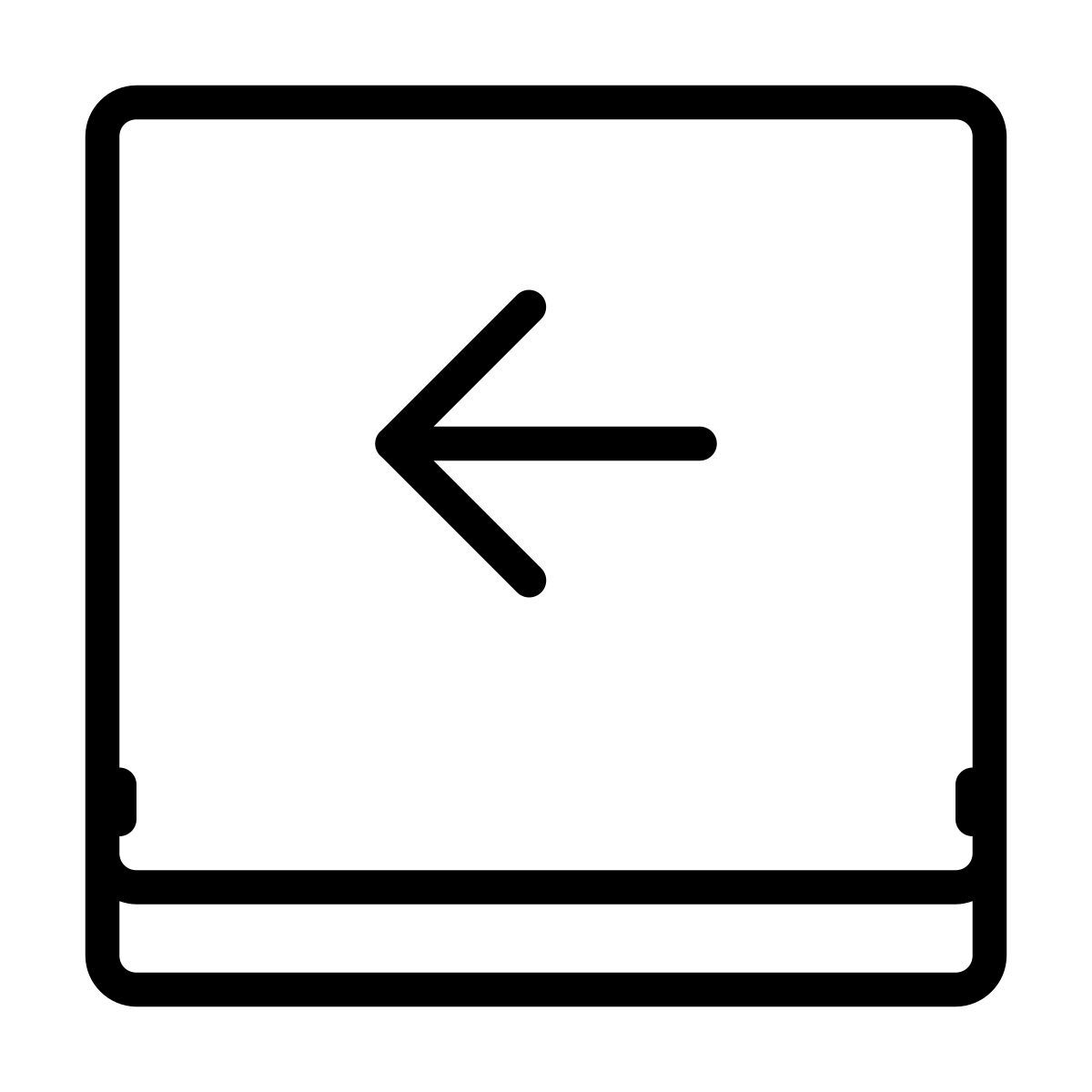 cute outline style touche flèche gauche icon