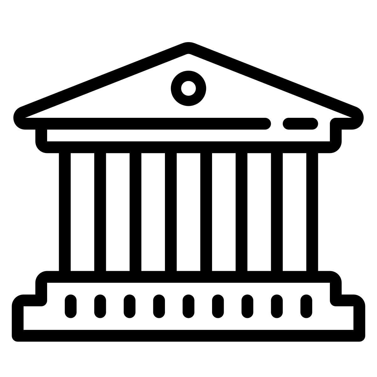 cute outline style bibliothèque icon