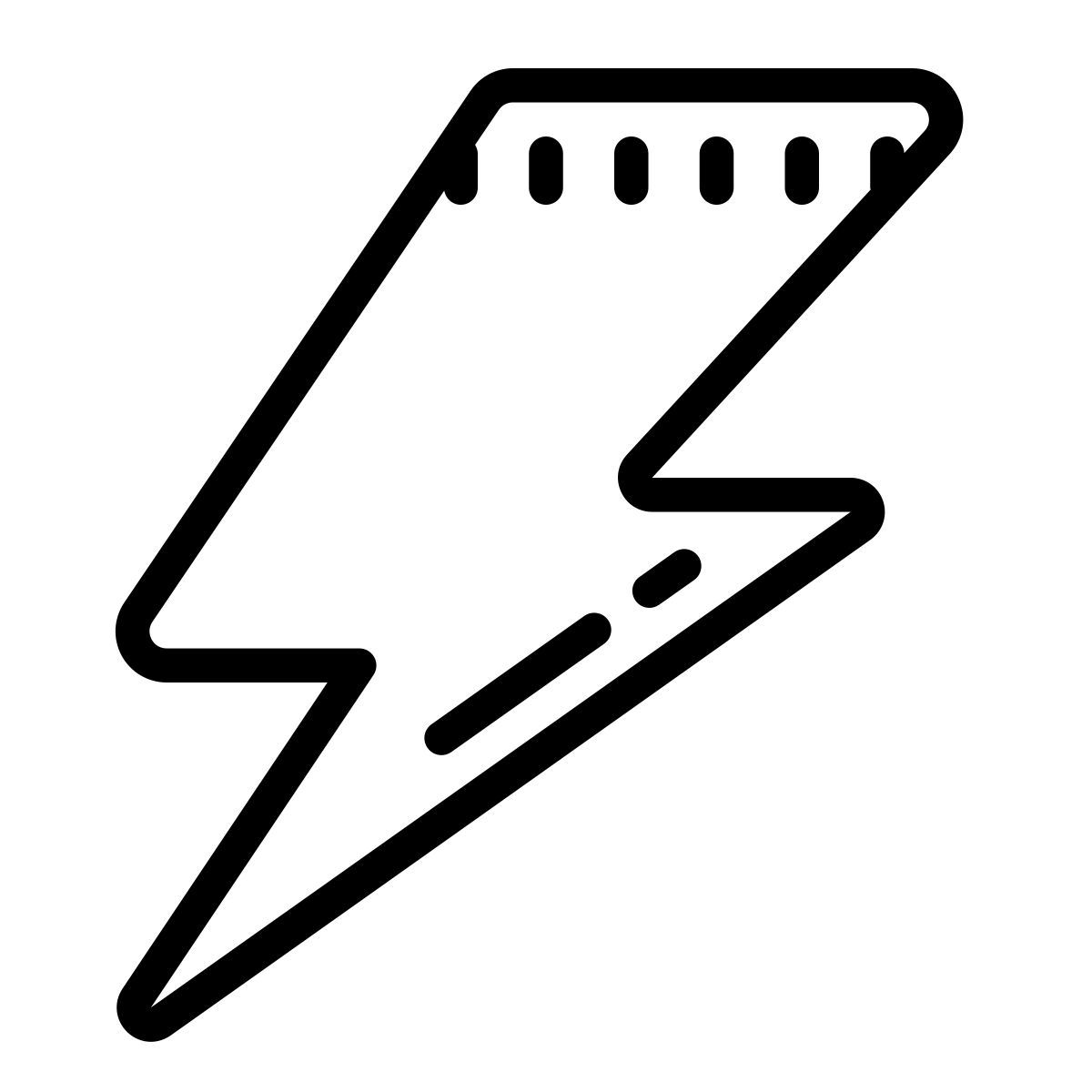 cute outline style relâmpago icon