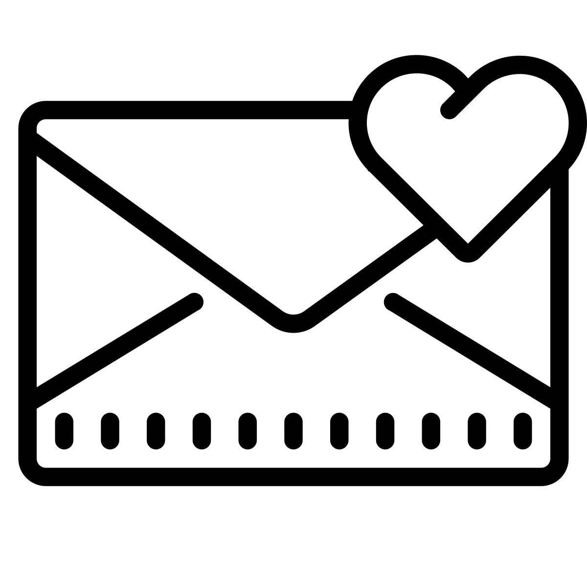 cute outline style 喜欢消息 icon