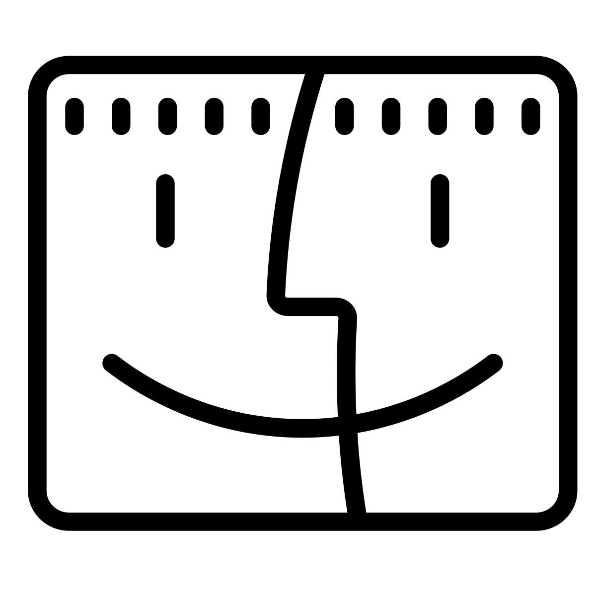 cute outline style logo de mac icon