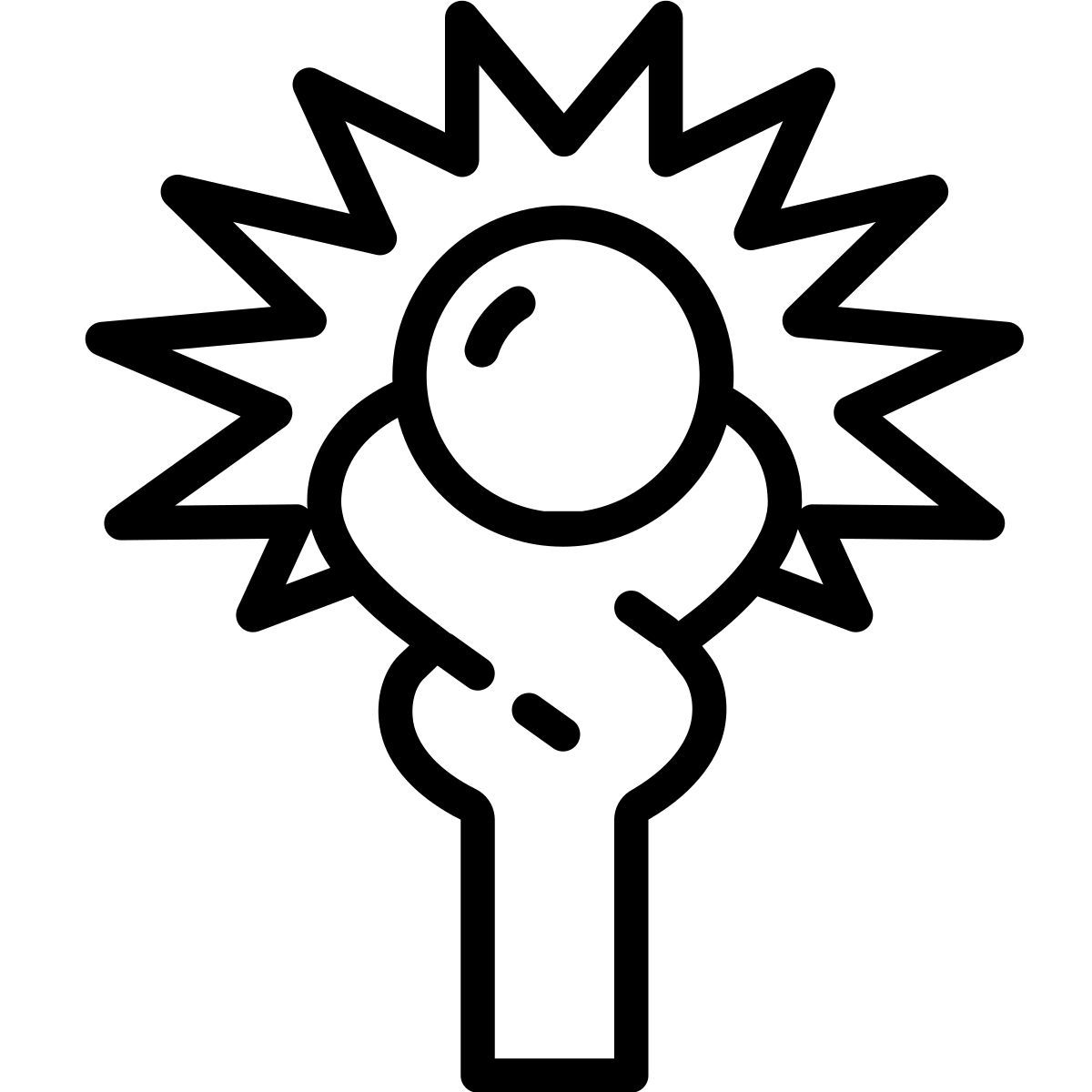 cute outline style mago personal icon