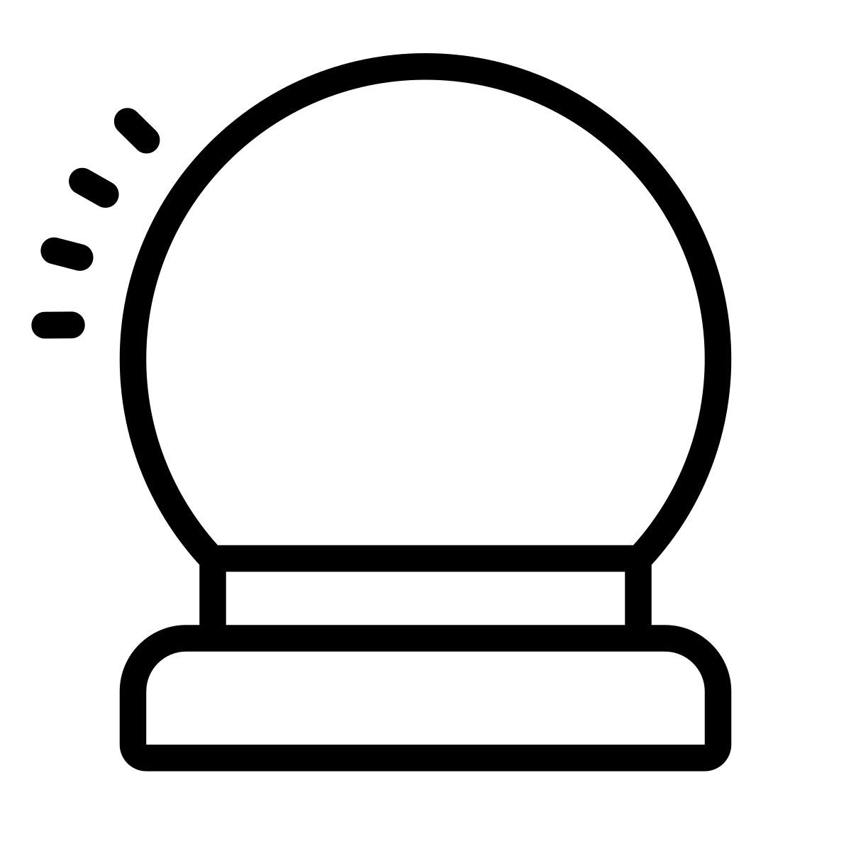 cute outline style 마법의 수정 구슬 icon