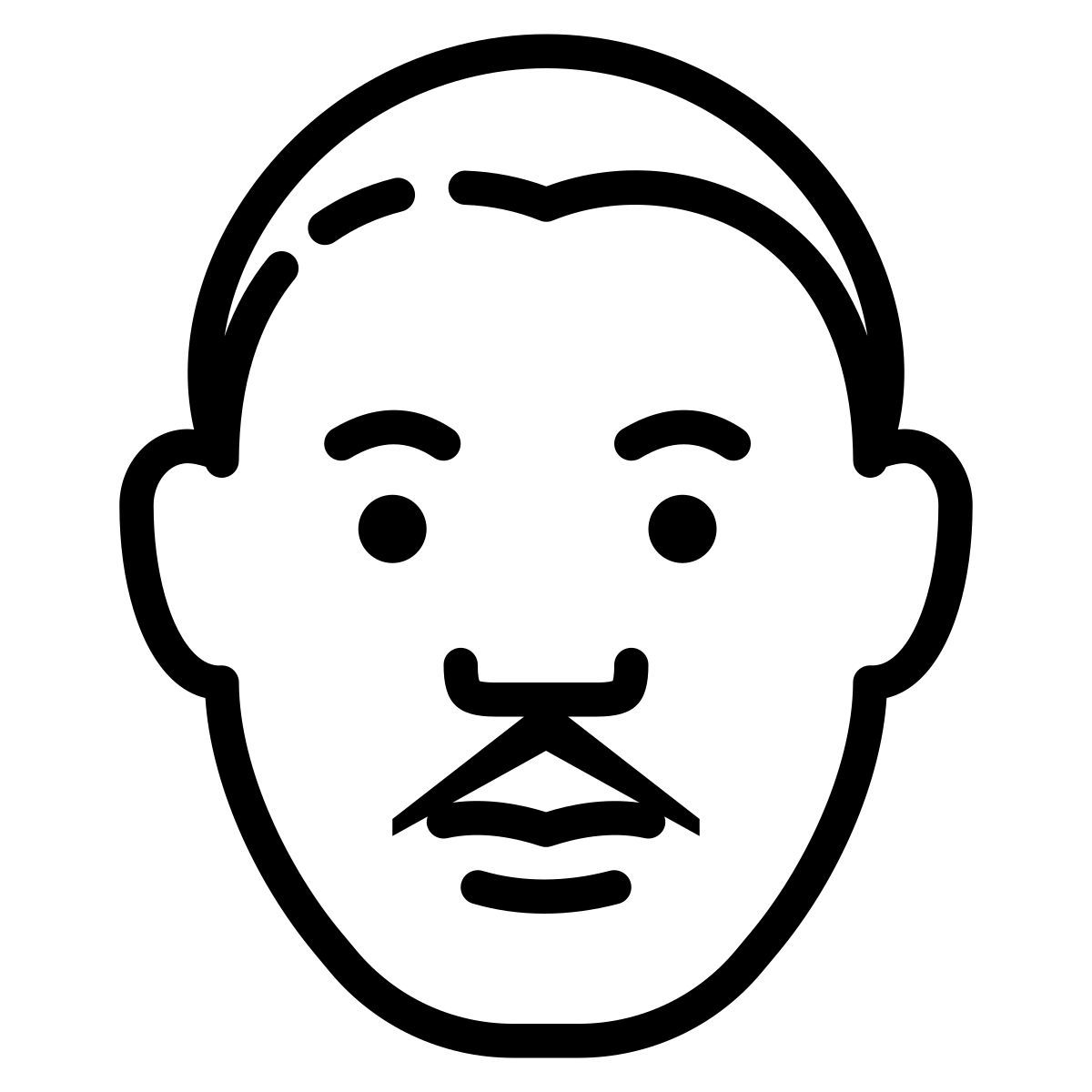 cute outline style martin luther king icon