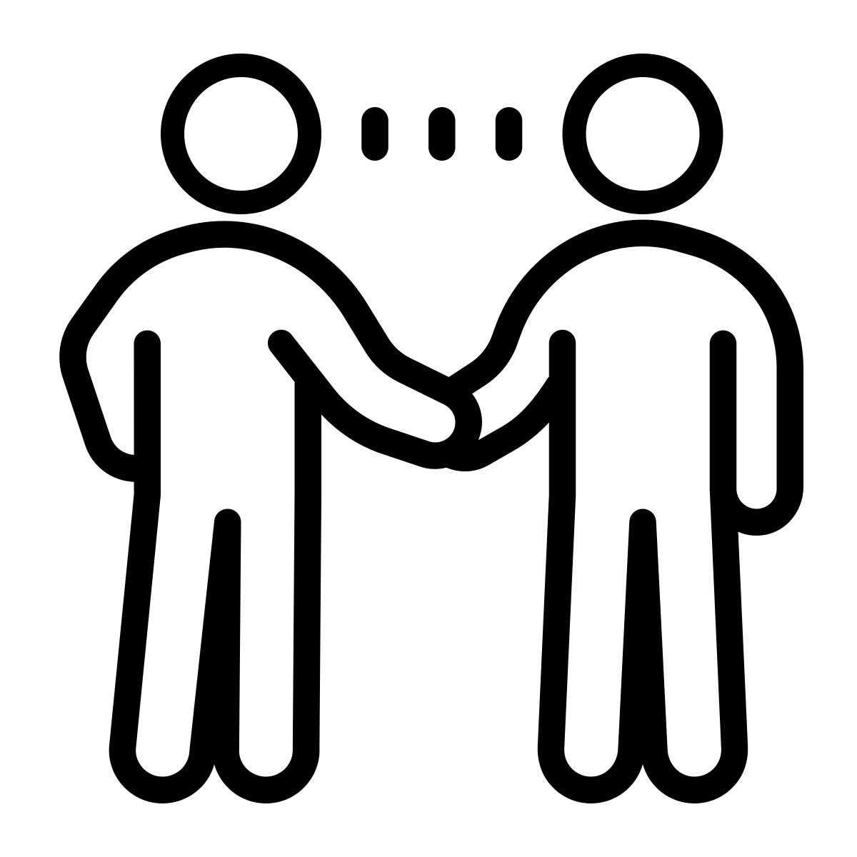 cute outline style reunión icon