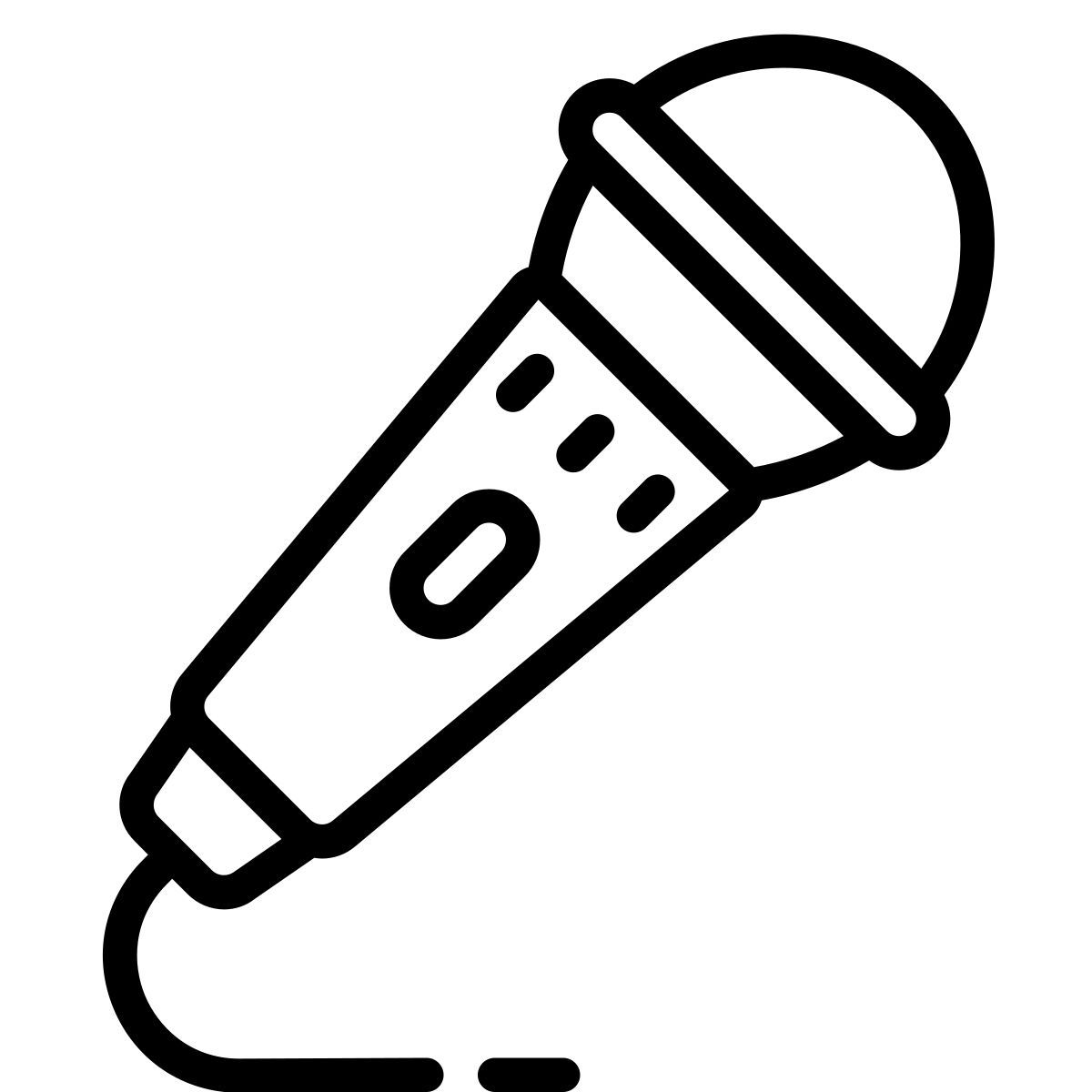 cute outline style micrófono 2 icon