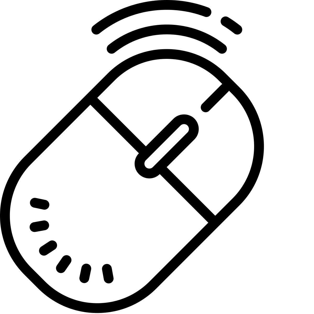 cute outline style mausklick links icon