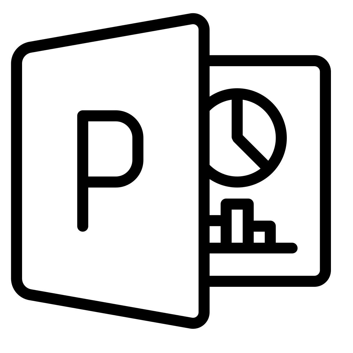 cute outline style ms powerpoint icon