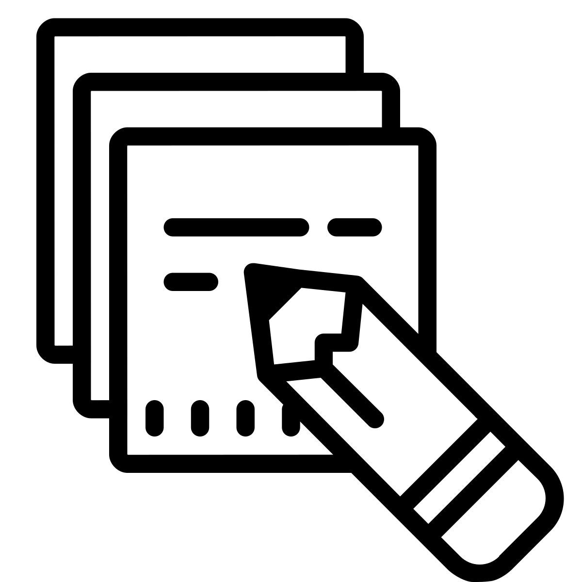 cute outline style multiedición icon