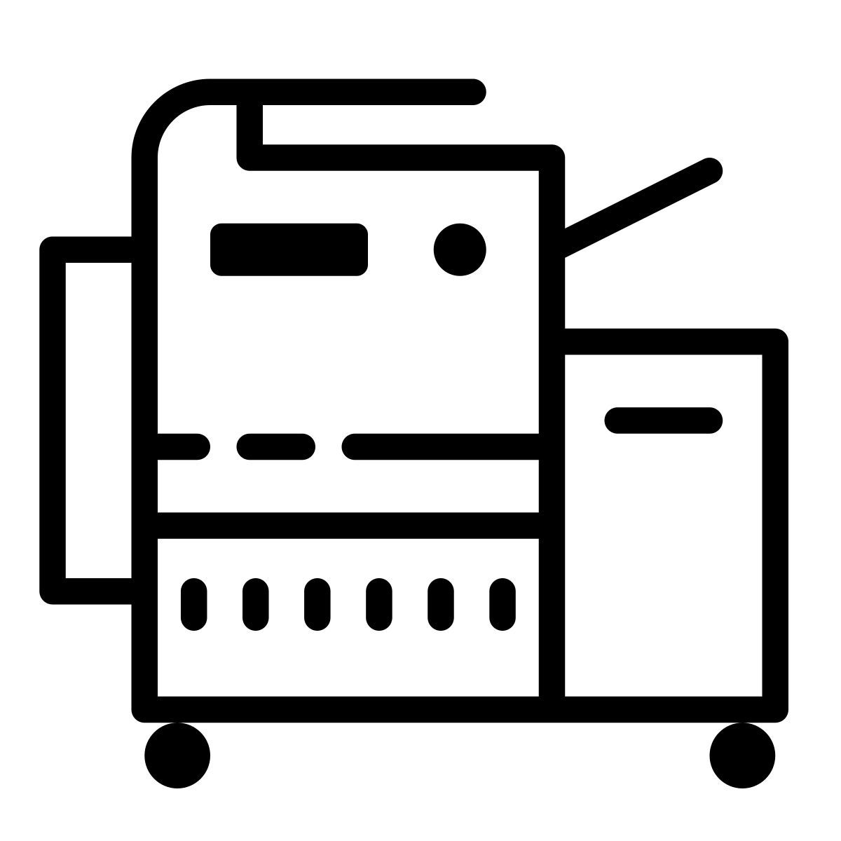 cute outline style multifunction printer icon