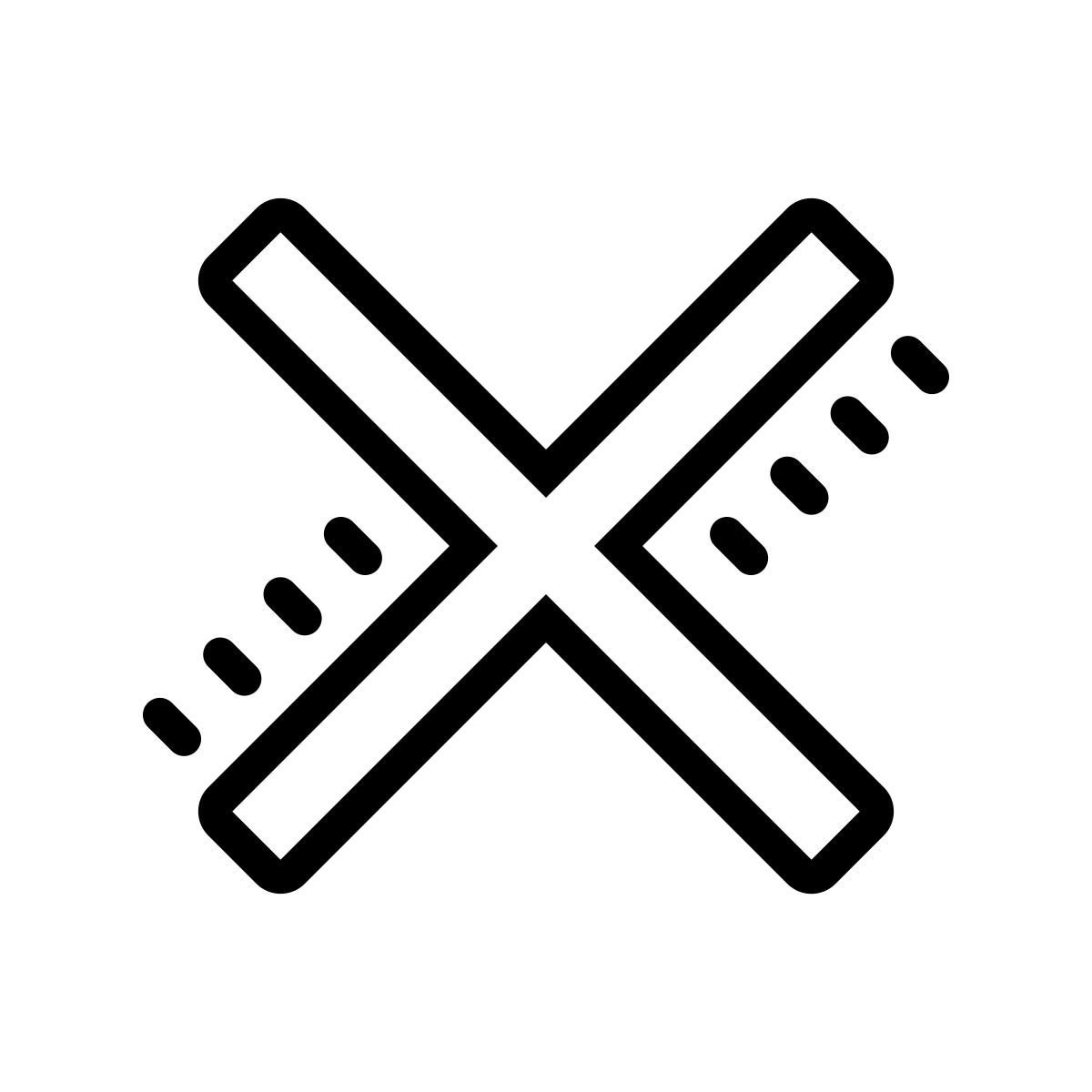 cute outline style 곱하다 icon