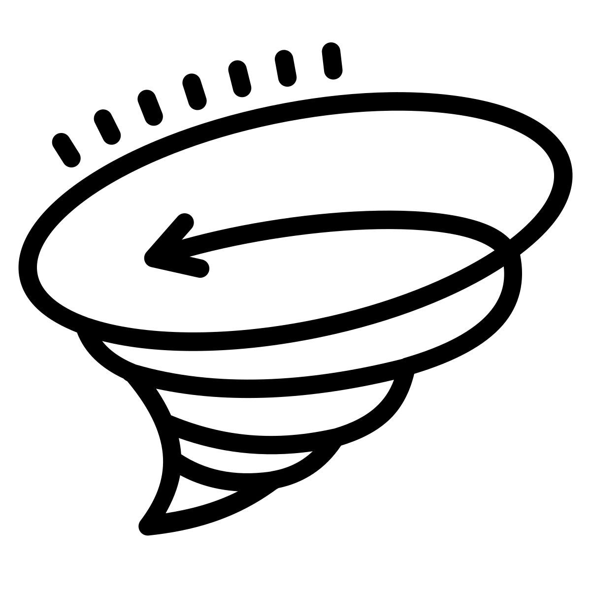 cute outline 风格 联系涡旋 图标