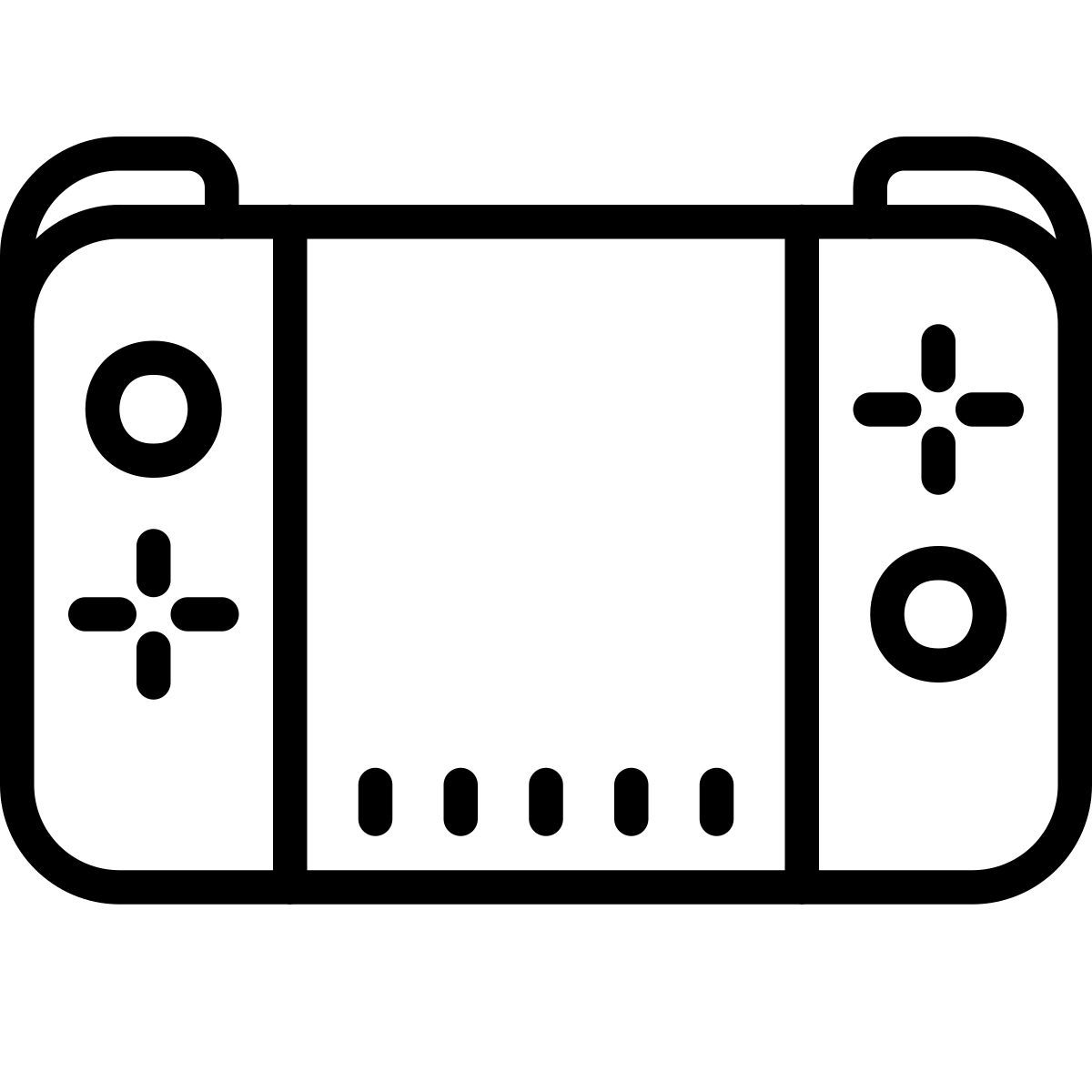cute outline style nintendo switch handheld icon