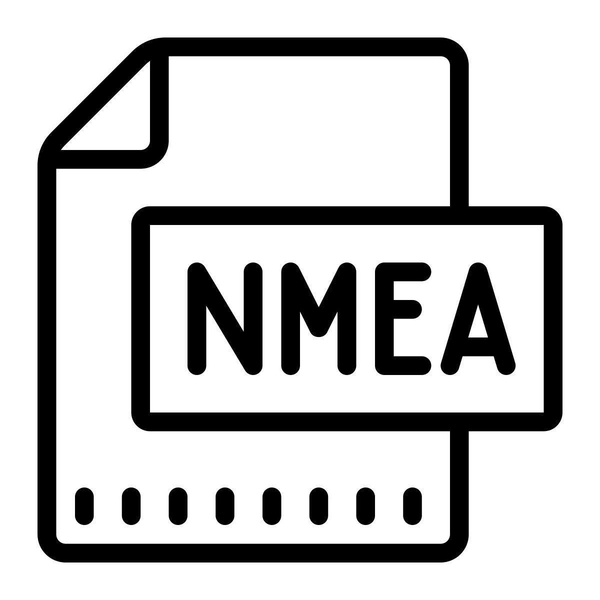 cute outline style nmea icon
