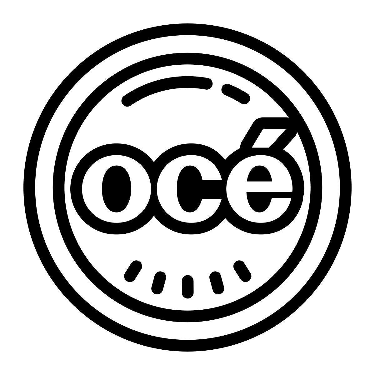 cute outline style oce icon