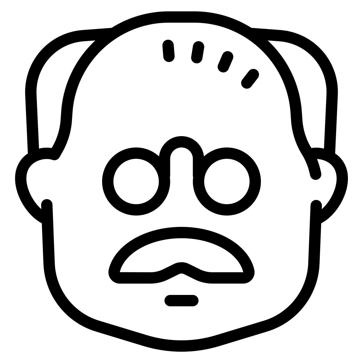 cute outline style alter mann icon