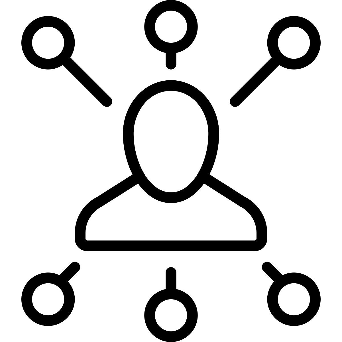 cute outline style 全方位渠道 icon