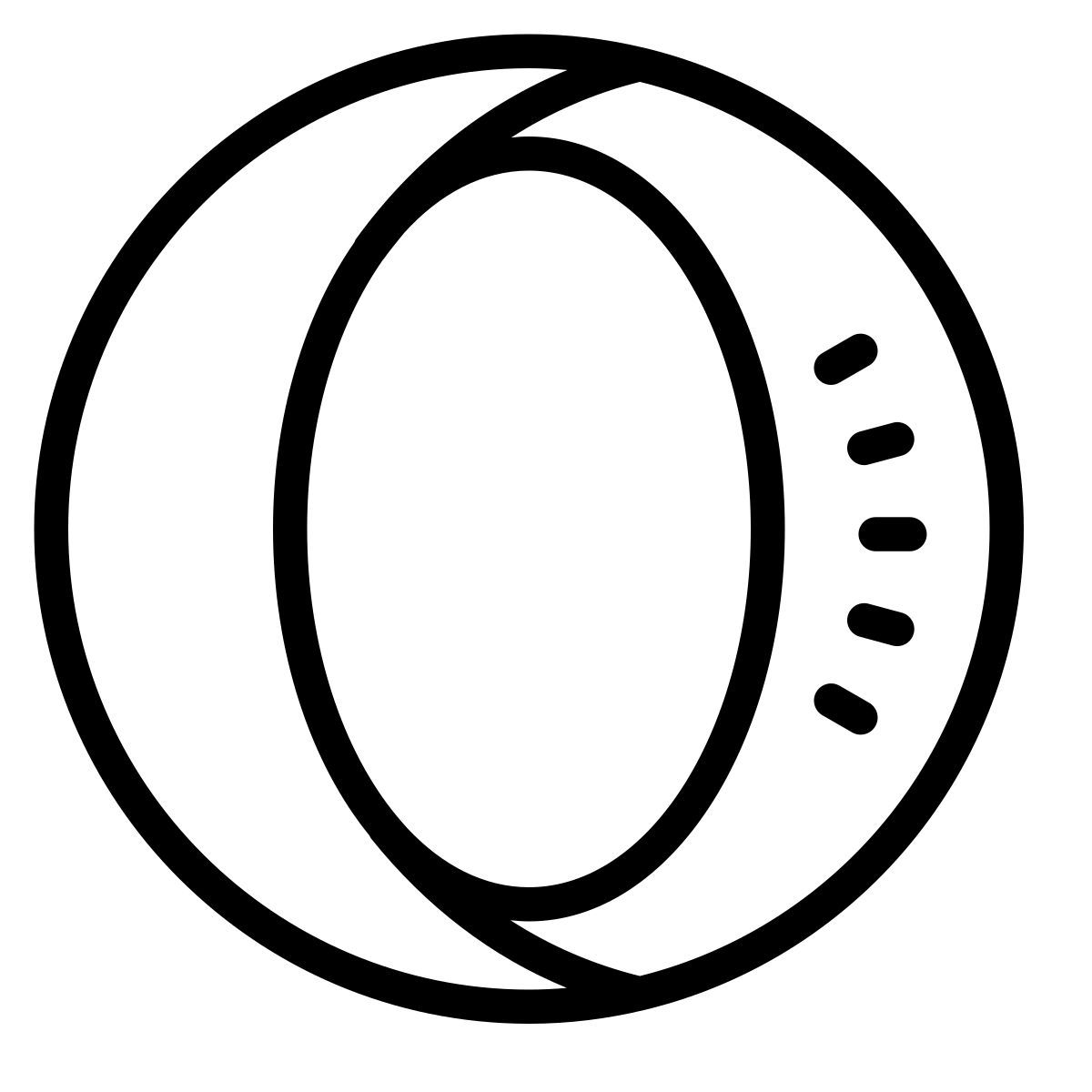 cute outline style opera icon