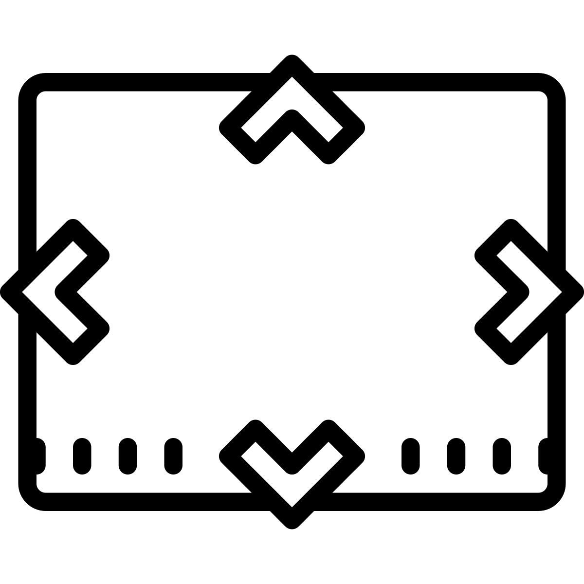 cute outline style configurações de overscan icon