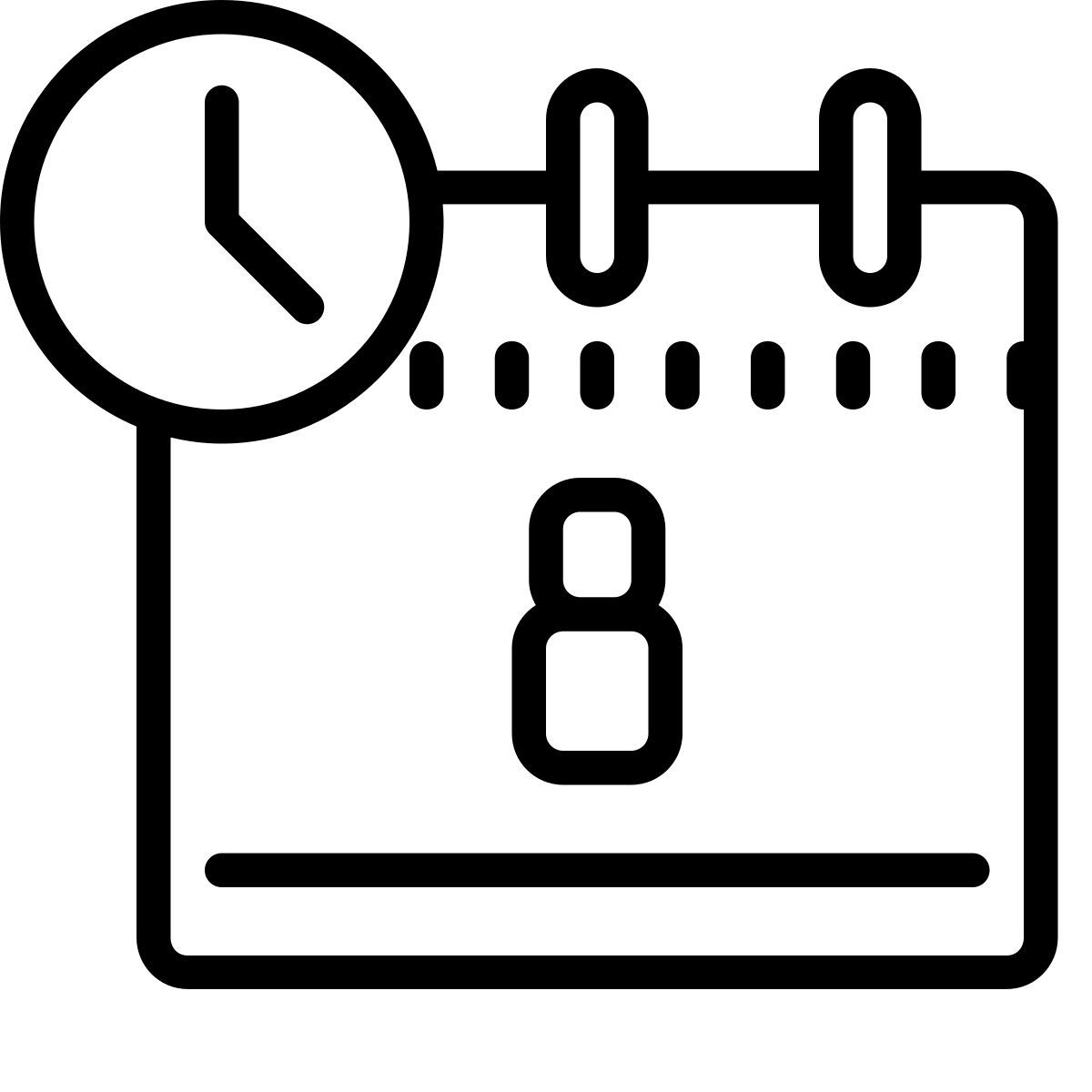 cute outline style schedule icon