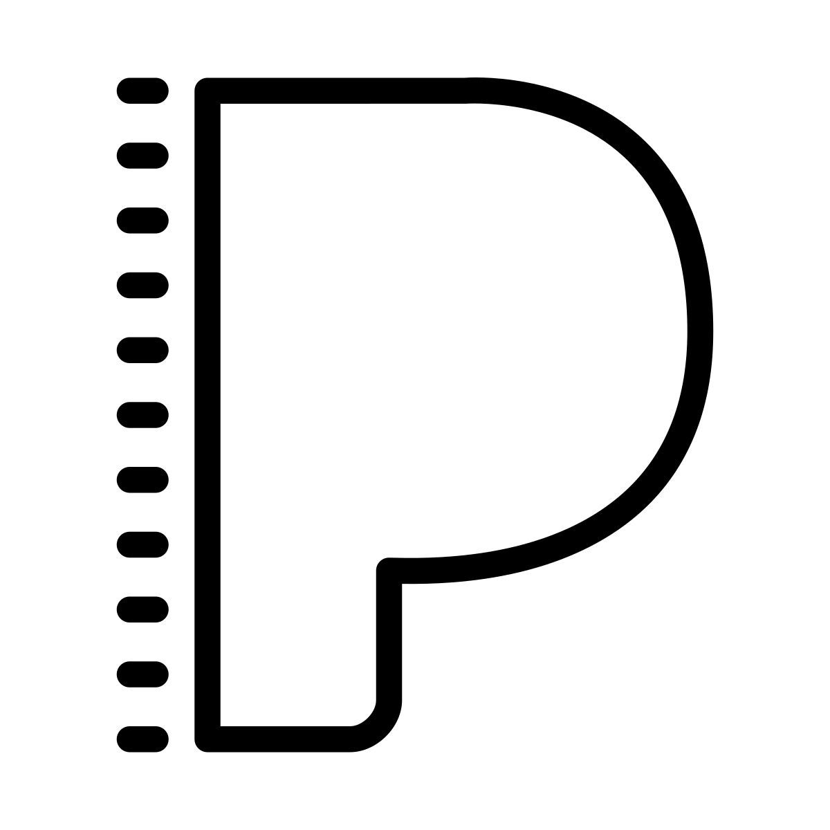 cute outline style aplicación pandora icon