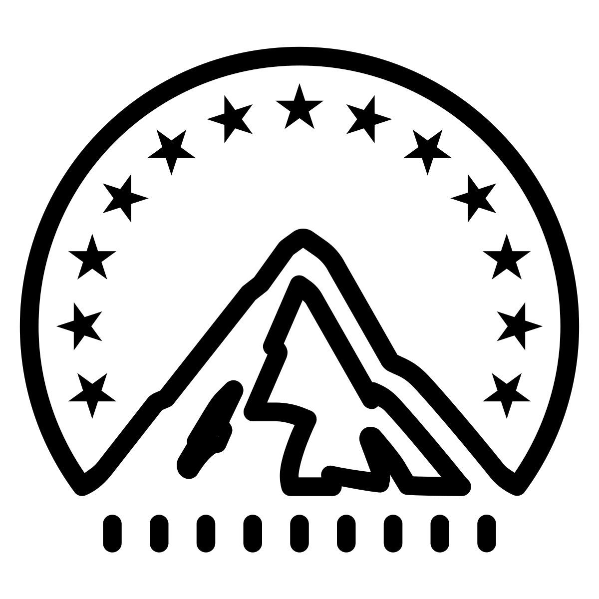 cute outline style paramount plus icon